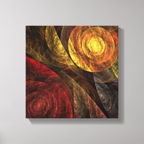 Sun Flower Floral Modern Abstract Black and White Canvas Print