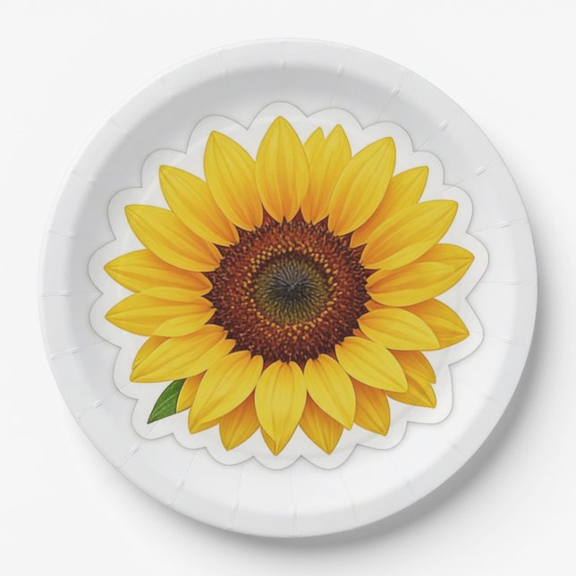 Sun flower paper plates (Front)