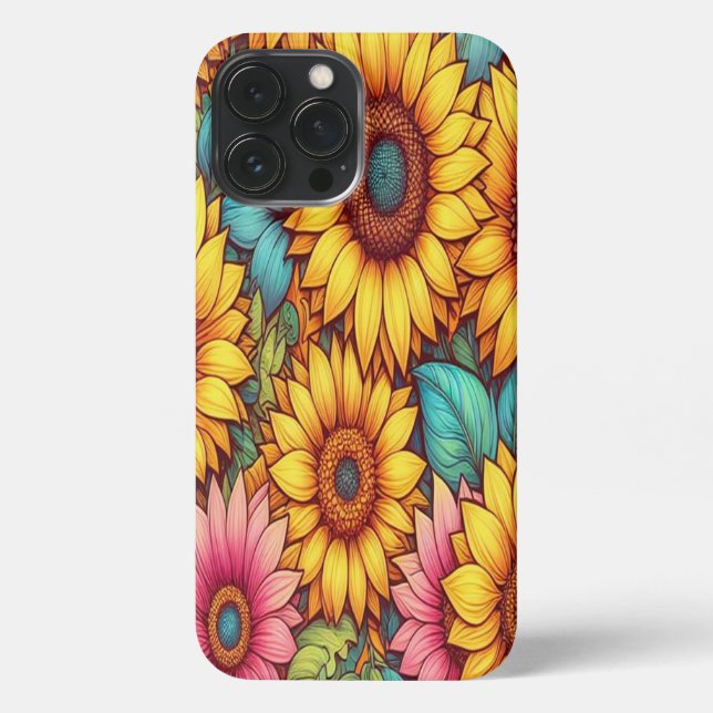 Sun Flower Slim Phone case (Back)