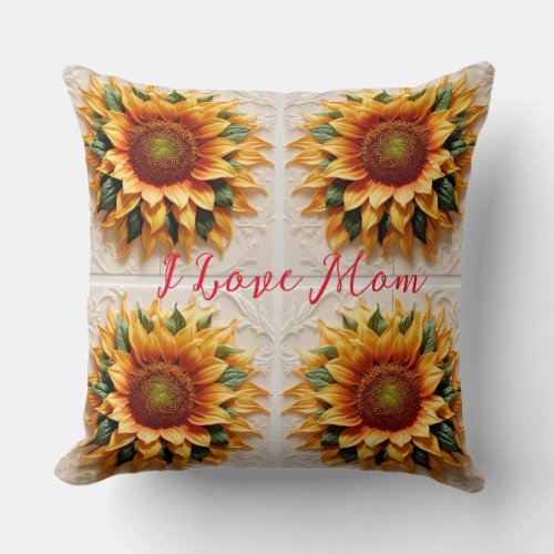 Sun flower Throw Pillow
