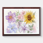 Sun Flower Water Colour Wood Plaque