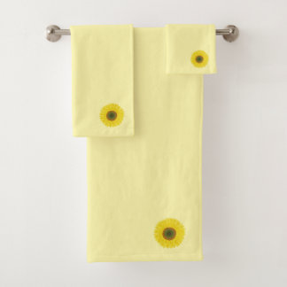Sun flowers bath towel set