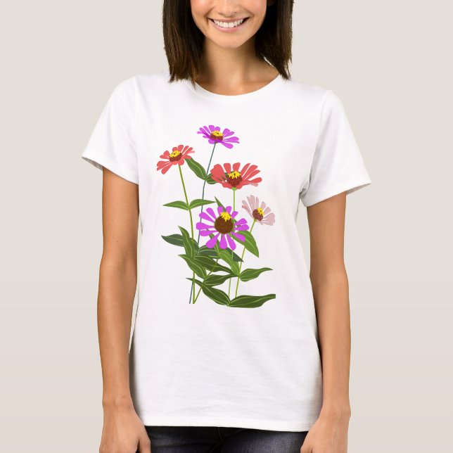 Sun Flowers & Brid Classic Women's T-Shirts (Front)