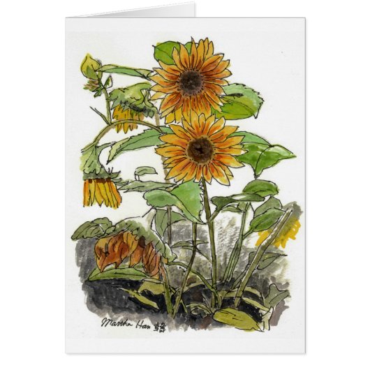 Sun flowers cards (Front)