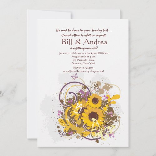 Sun Flowers Invitation