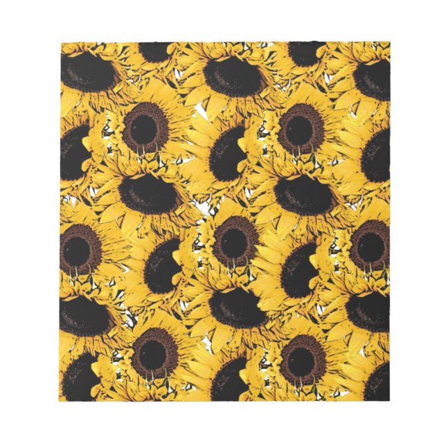 sun flowers petals swim dive marine nature yellow notepad (Front)