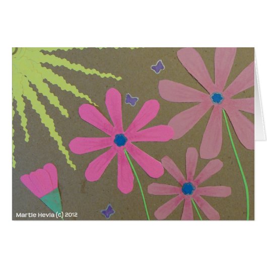 Sun & Flowers - Scrapbook Cards (Front Horizontal)