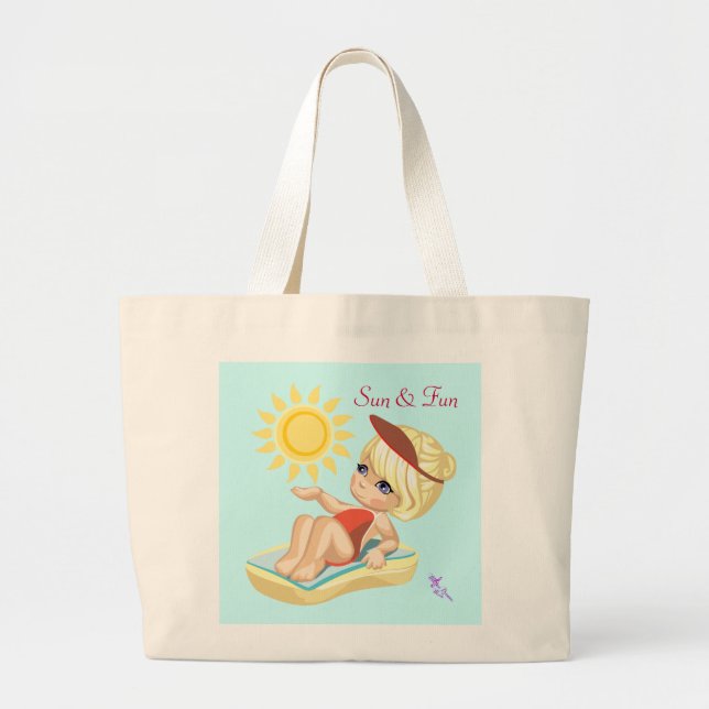 Sun & Fun Jumbo Beach Tote (Front)