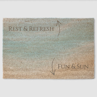 Sun & Fun / Rest & Refresh Beach House Welcome Mat