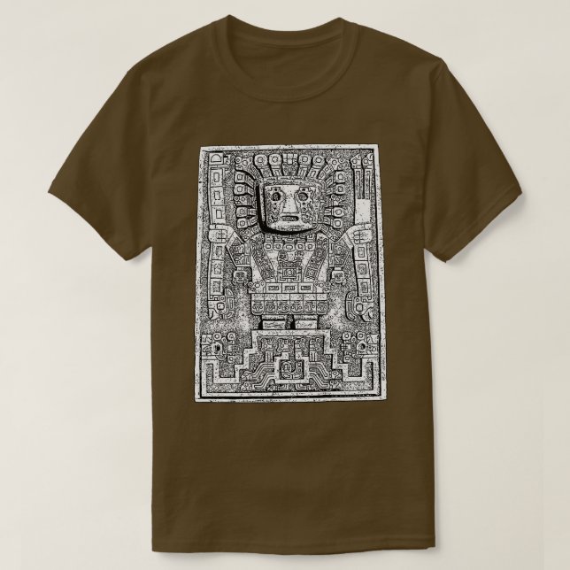 Sun gate Sun God Viracocha Pre Columbian T-Shirt (Design Front)