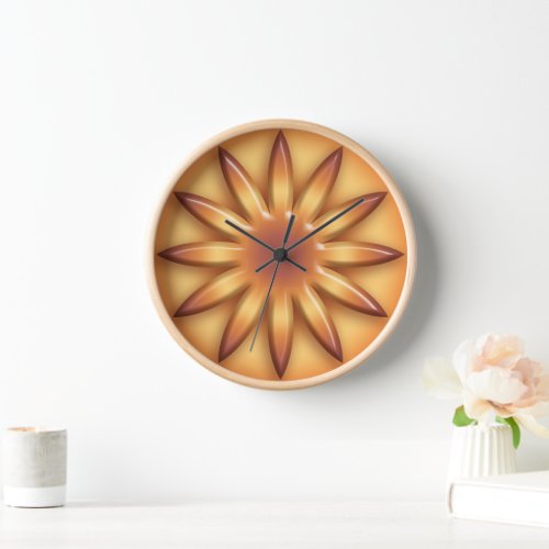 Sun Geometric gradient element Clock