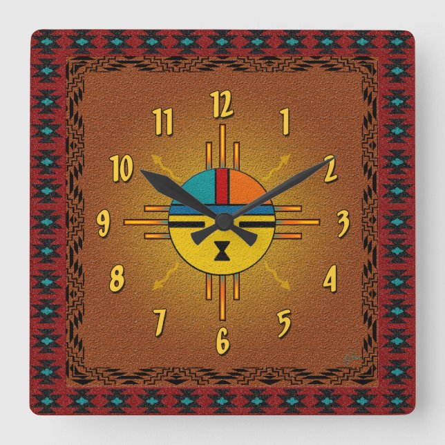 Sun - Giver of Life Square Wall Clock (Front)