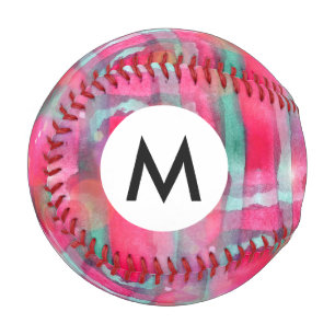 Sun glare abstract painted watercolor baseball