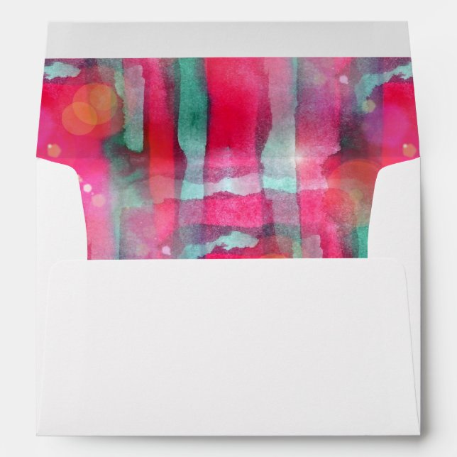 Sun glare abstract painted watercolor envelope (Back (Bottom))