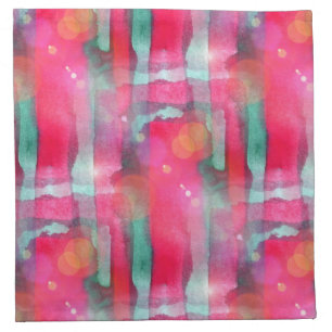 Sun glare abstract painted watercolor napkin