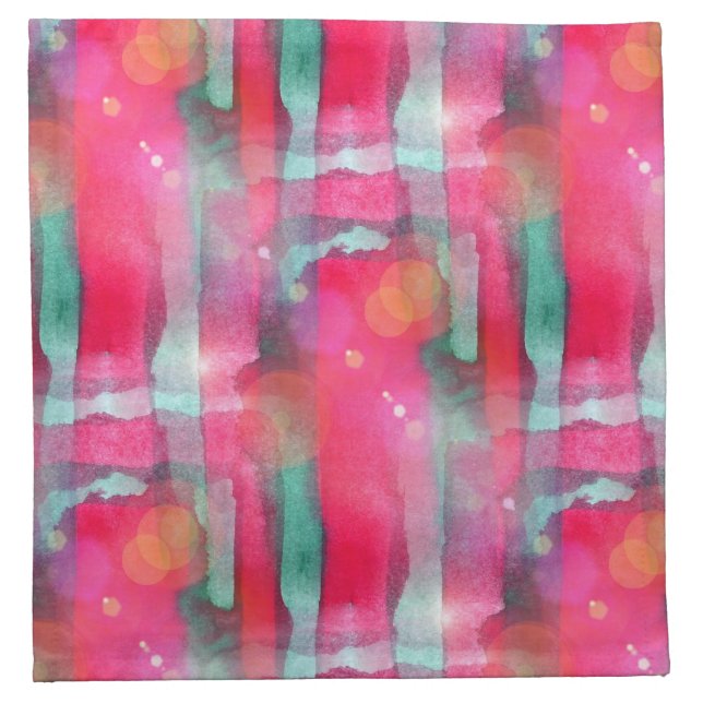Sun glare abstract painted watercolor napkin (Front)