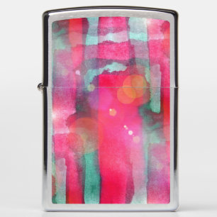 Sun glare abstract painted watercolor zippo lighter