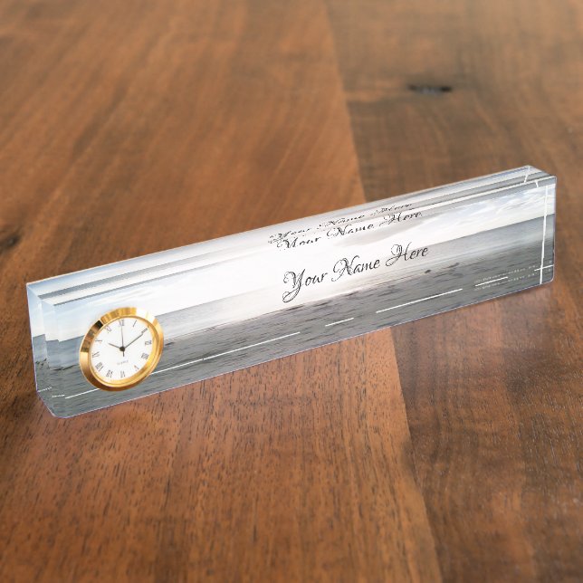 Sun Glory At The Beach Desk Name Plate (Side)