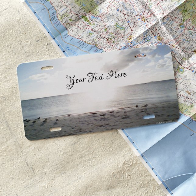 Sun Glory At The Beach License Plate (In Situ)