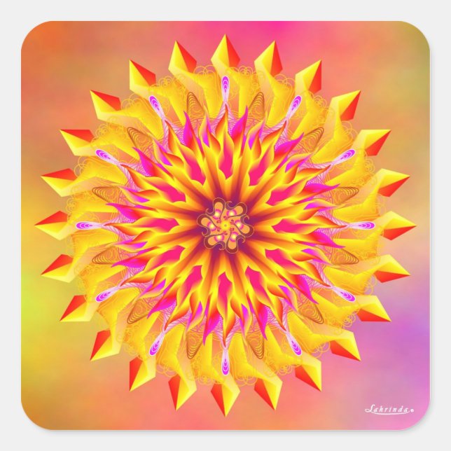 Sun Glory Square Sticker (Front)