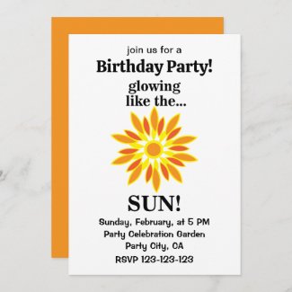 Sun Glowing Like The Sun Birthday Party