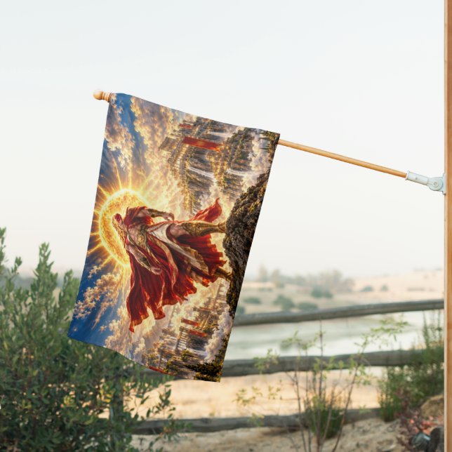 Sun God House Flag (Insitu (Back))