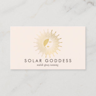 Spray Tan Business Cards Zazzle Sun Dess Logo Spray Tanning Salon Pink Business Card