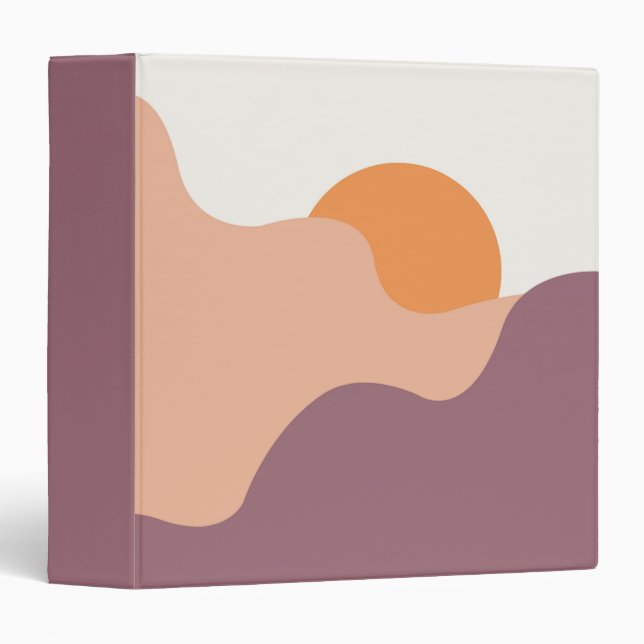 Sun goes down behind the purple hills 3 ring binder (Front/Spine)
