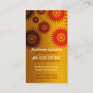 Sun Gold w/ Logo Vertical Business Card