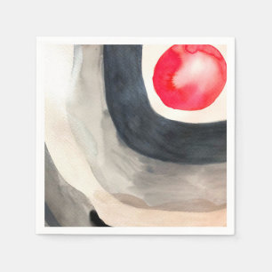 Sun grey and black abstract modern art napkins