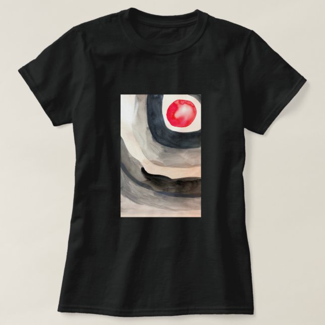 Sun grey and black abstract modern art T-Shirt (Design Front)