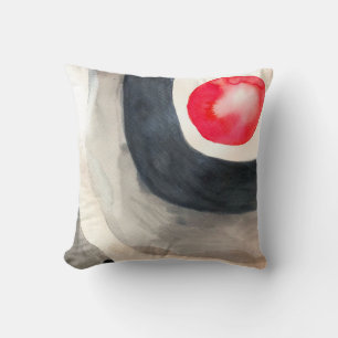 Sun grey and black abstract modern art throw pillow