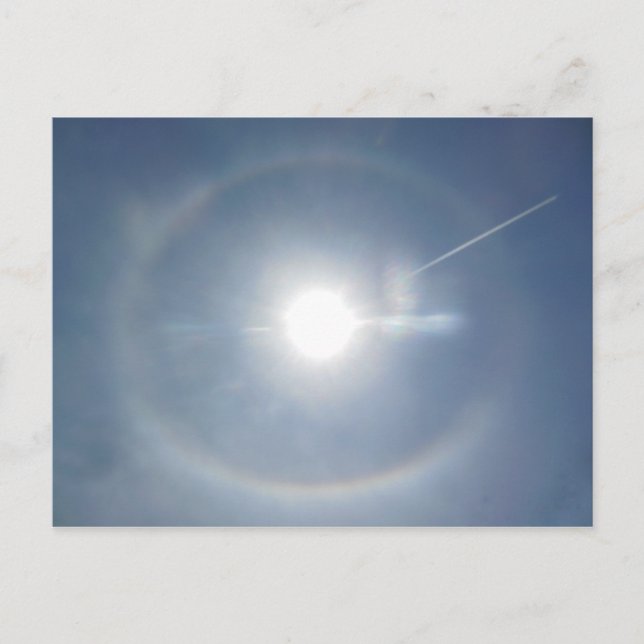 Sun Halo Condensation Trail Postcard (Front)