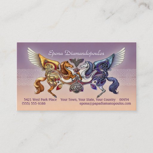 Customizable Sun Horse, Moon Horse Business Cards
