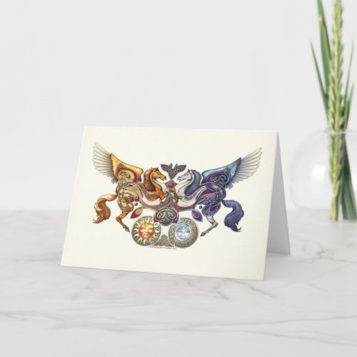 Sun Horse, Moon Horse Greeting Card