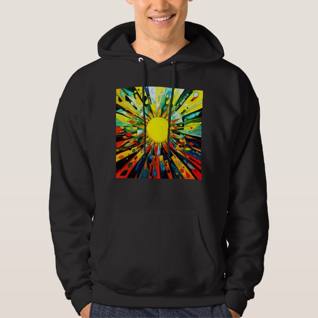 Sun In Abstract 910 Hoodie (Front)