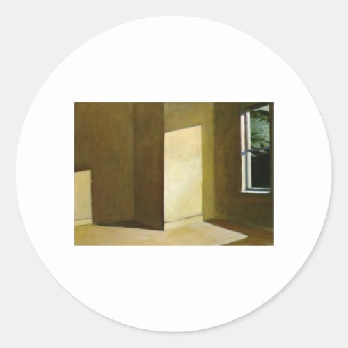 Sun in an Empty Room _ Edward Hopper Classic Round Sticker