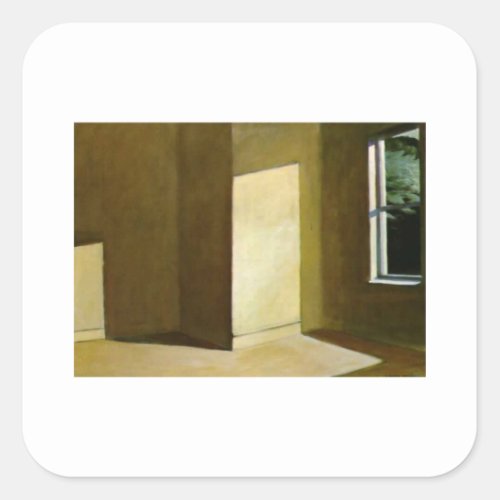 Sun in an Empty Room _ Edward Hopper Square Sticker