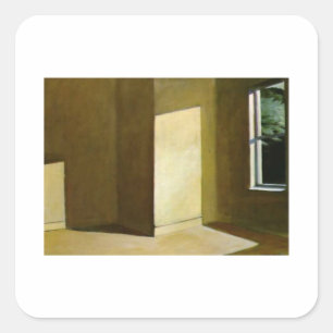Sun in an Empty Room - Edward Hopper Square Sticker