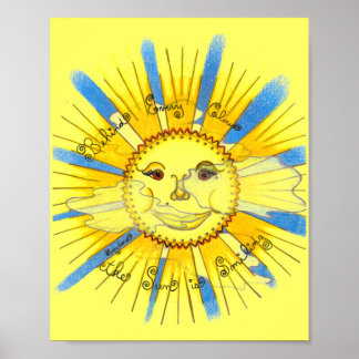 Sun in Clouds - 8" x 10" print