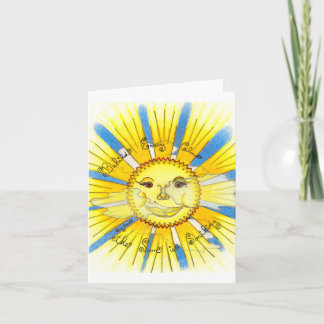 Sun in Clouds - Note cards (White)