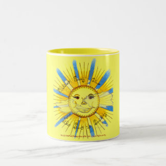 Sun in Clouds - Two-Tone Mug (yellow)