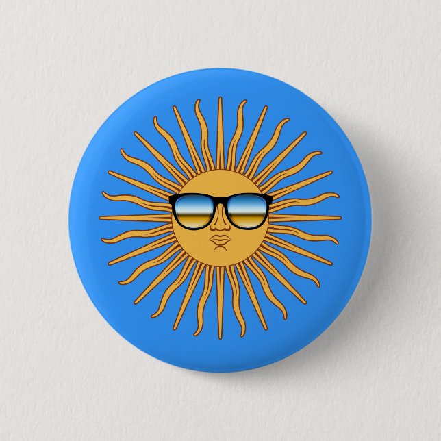 Sun in Shades Pinback Button (Front)