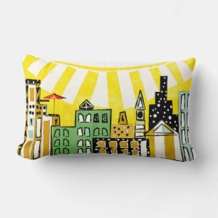 SUN IN  THE CITY Throw Pillow