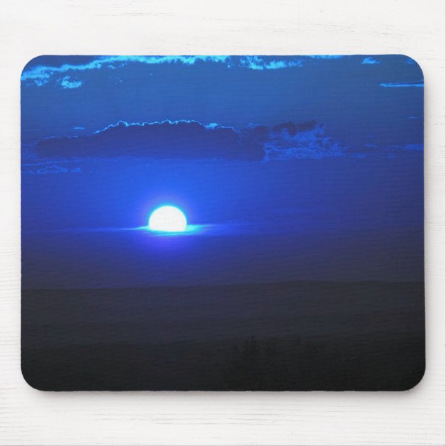 Sun in the clouds (blue) mouse pad (Front)