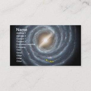 Sun in  the Milky Way NASA Business Card