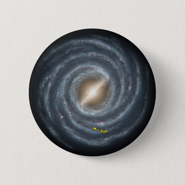 Sun in  the Milky Way NASA Button (Front)