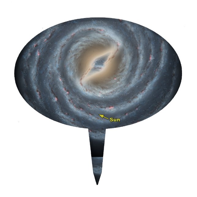 Sun in  the Milky Way NASA Cake Topper (Front)