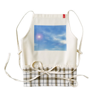 Sun in the sky background - 3D render Zazzle HEART Apron