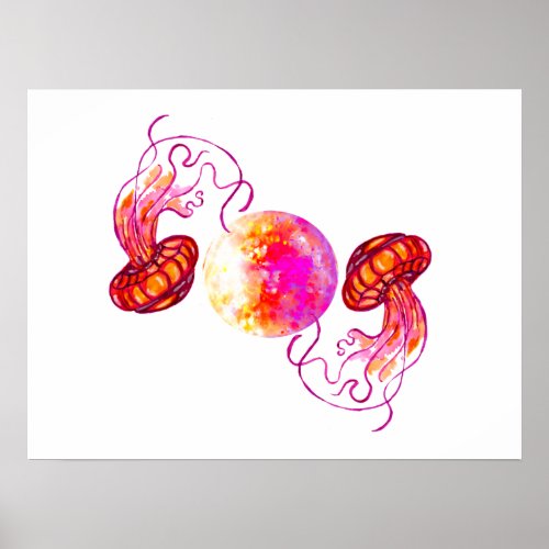 Sun Jellyfish Poster